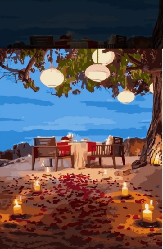 Картина за номерами  Романтична вечеря