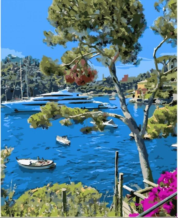 Картина за номерами Човни на воді