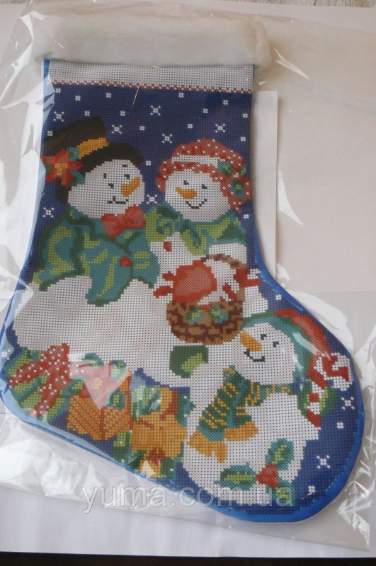 Пошитий новорічний чобіток для вишивки №6