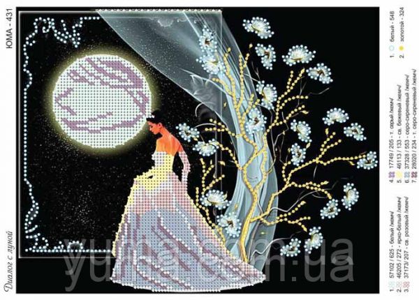 Схема для вишивки Розмова з місяцям