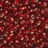 Бісер Чеський № 97070 Прозорий червоний зі срібною серединкою