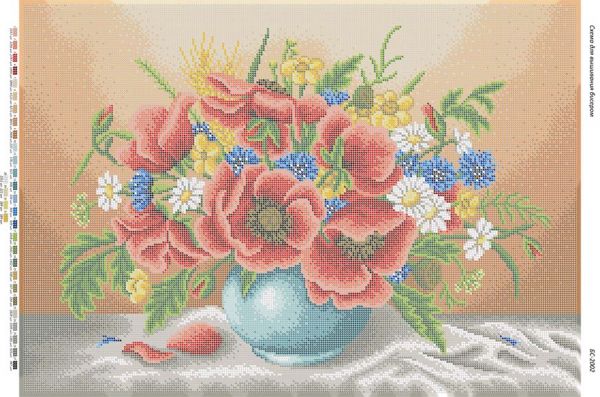 Схема для вишивки Маки