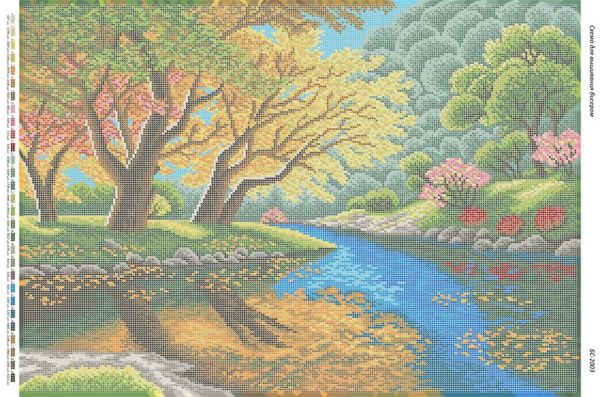 Схема для вишивки Біля річки