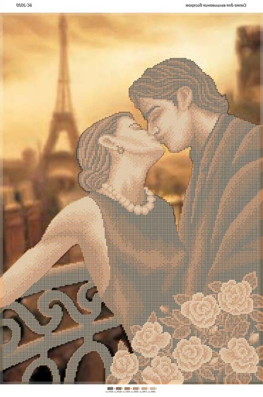 Схема для вишивки Поцілунок в Парижі