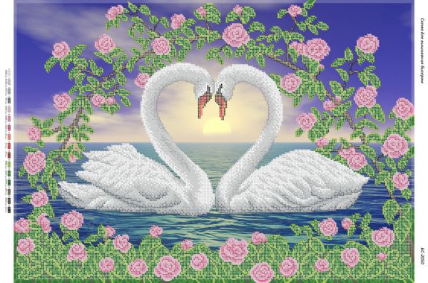 Схема для вишивки Лебеді (част. виш.)