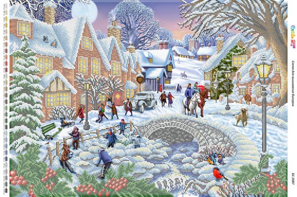 Схема для вишивки Зимове містечко
