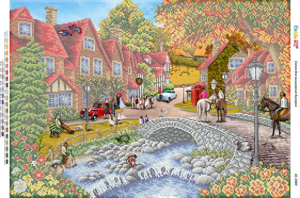 Схема для вишивки Містечко восени