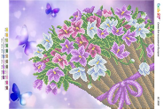 Схема для вишивки Кошик квітів