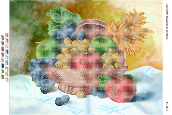 Схема для вишивки Натюрморт (част. виш.)