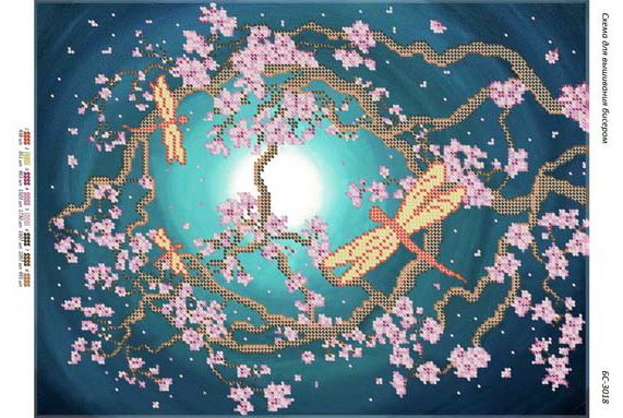 Схема для вишивки Сакура (част. виш.)