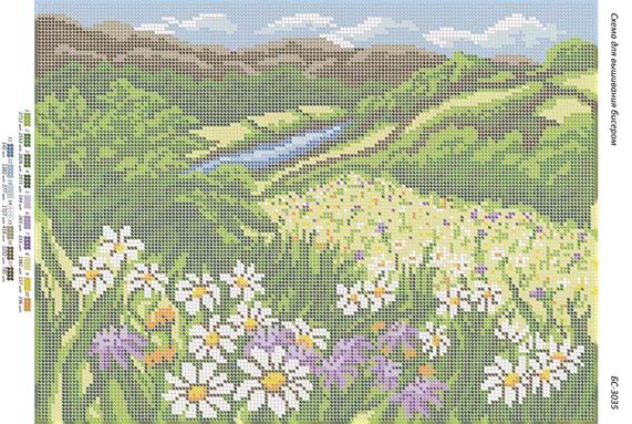 Схема для вишивки Ромашкове поле