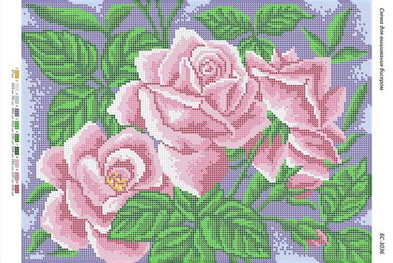 Схема для вишивки Троянди