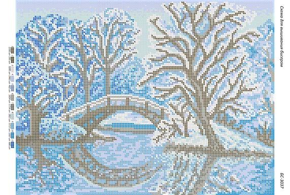 Схема для вишивки Зимовий міст