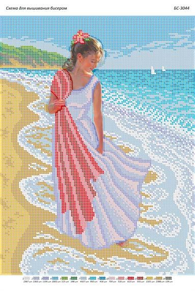 Схема для вишивки Дівчина  на березі моря