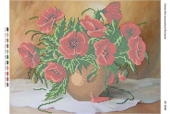 Схема для вишивки Маки (част. виш)