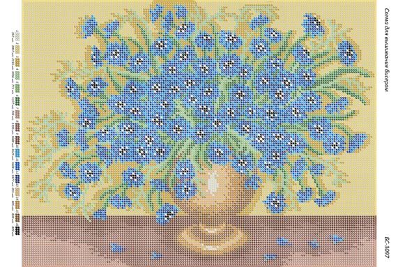 Схема для вишивки Васильки