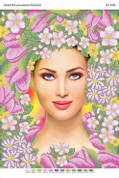 Схема для вишивки Дівчина весна