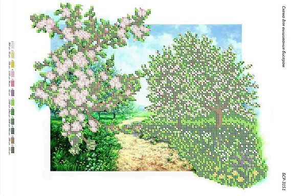 Схема для вишивки Весна 