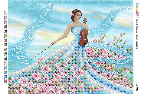 Схема для вишивки Мелодія скрипки (част.виш.)