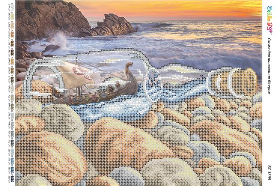 Схема для вишивки Корабель в пляшці (част. виш.)