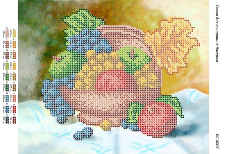 Схема для вишивки Натюрморт (част. виш.).