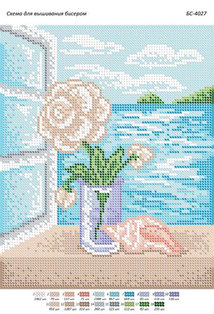 Схема для вишивки  Вікно у моря