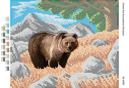 Схема для вишивки Мишка у лісі