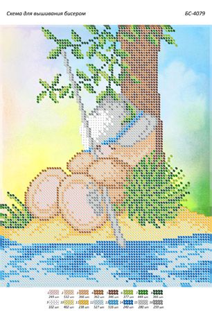 Схема для вишивки Мишка рибалка