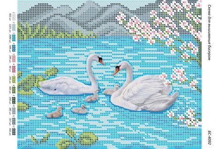 Схема для вишивки Лебеді