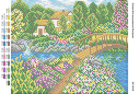 Схема для вишивки Міст через річку