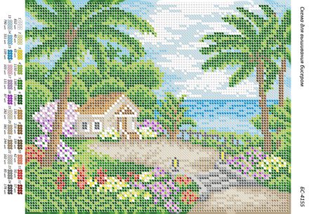 Схема для вишивки Будиночок біля моря