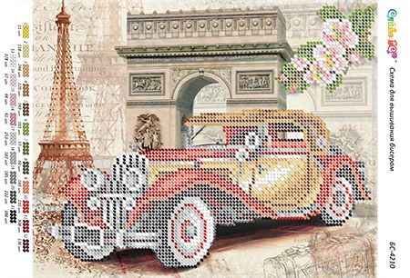 Схема для вишивки Ретро авто 1