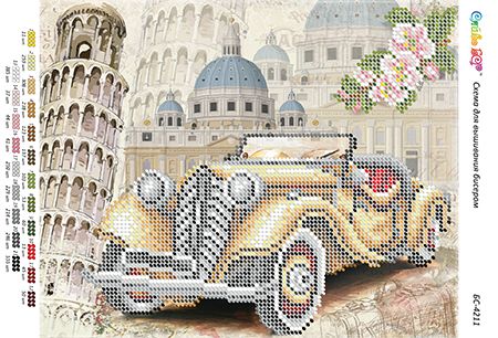 Схема для вишивки Ретро авто 2