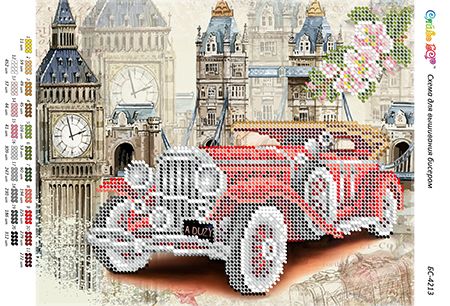 Схема для вишивки Ретро авто 4