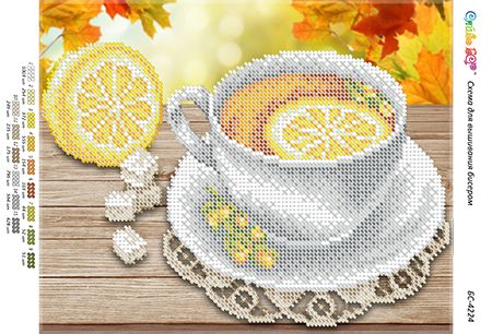 Схема для вишивки Чай з лимоном (част.виш)