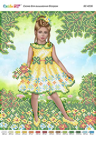 Схема для вишивки  Дівчинка літо