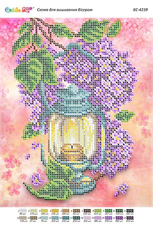 Схема для вишивки  Ліхтар весна (част.виш)