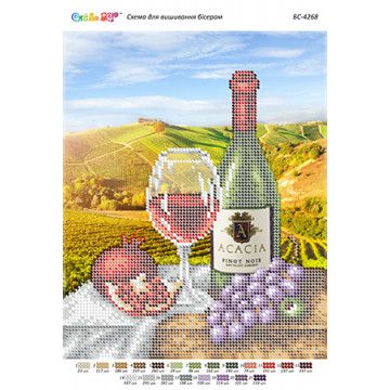 Схема для вишивки Натюрморт з вином 2