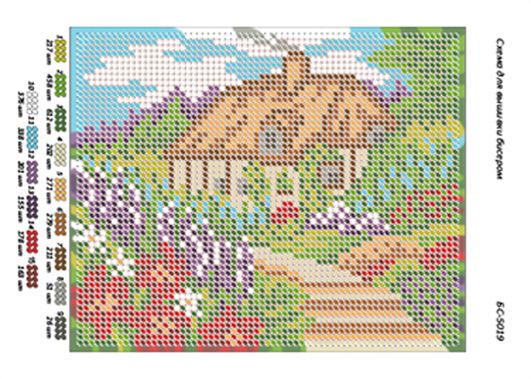 Схема для вишивки Хата