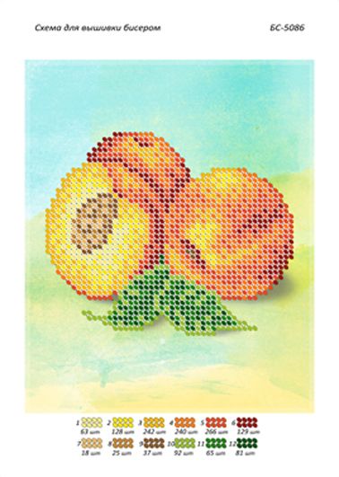 Схема для вишивки Персик (част.виш)