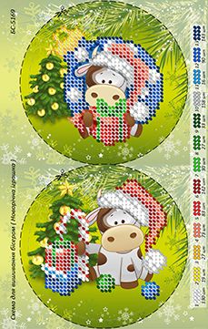Новорічна іграшка для вишивки (заготовка не пошита) №29