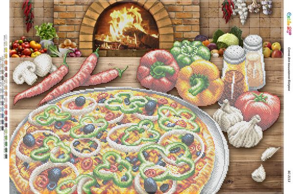 Схема для вишивки Піца (част. виш.)