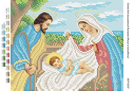 Схема для вишивки Ісус в колисці