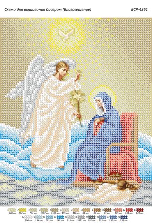Схема для вишивки Благовіщення Пресвятої Богородиці
