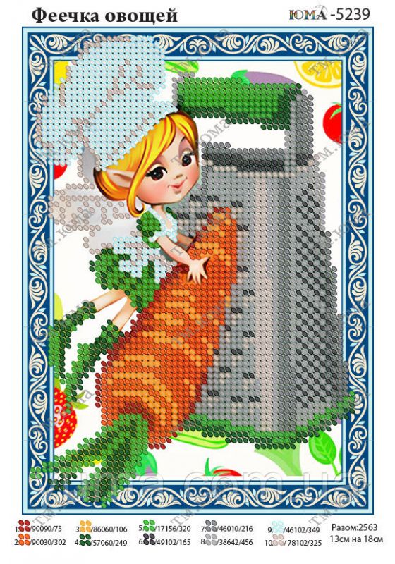 Схема для вишивки Феечка Овочів