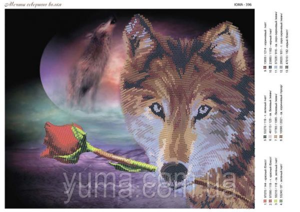 Схема для вишивки Мрія вовка