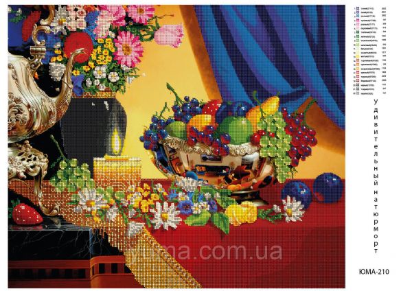 Схема для вишивки часткова  Натюрморт