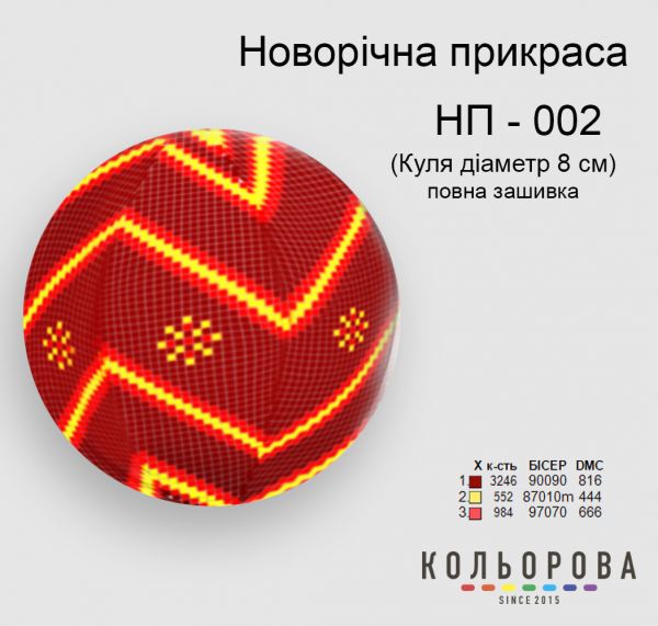 Новорічна прикраса для вишивки (заготовка не пошита) №2