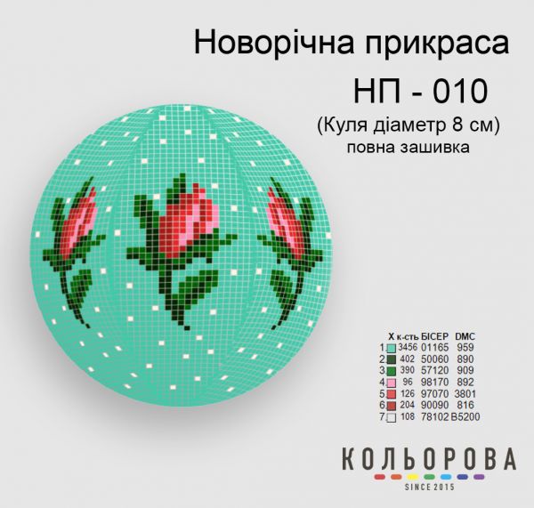 Новорічна прикраса для вишивки (заготовка не пошита) №10