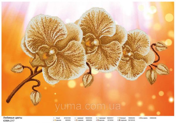 Схема для вишивки  Орхідея золота